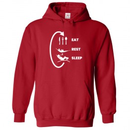Eat Rest sleep Repeat Funny Fashion Outfit Pull Over Hoodie for Lazy Boss Kids and Adults